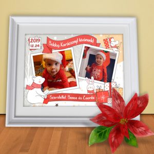 Karácsonyi Testvér ajándék poszter – Rajzos