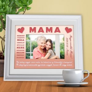Mama köszöntő poszter – keretbe foglalt szeretet